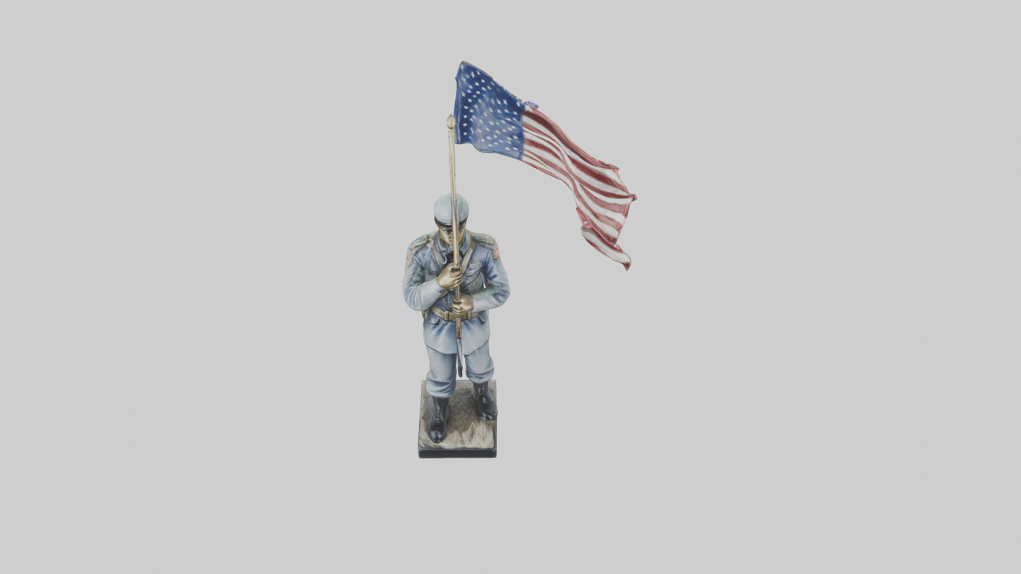 Soldier Carrying Flag Model 3D model
