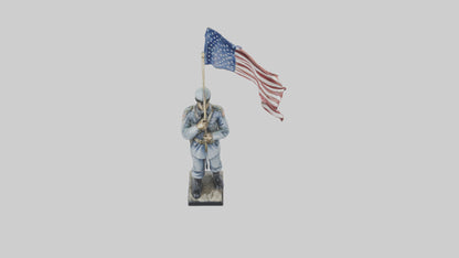 Soldier Carrying Flag Model 3D model