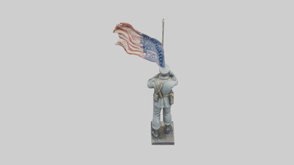 Soldier Carrying Flag Model 3D model