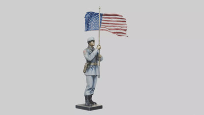 Soldier Carrying Flag Model 3D model