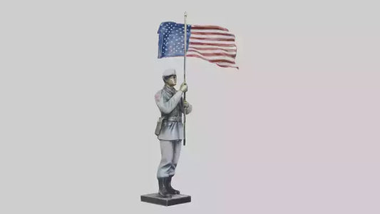 Soldier Carrying Flag Model 3D model