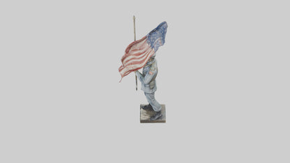 Soldier Carrying Flag Model 3D model