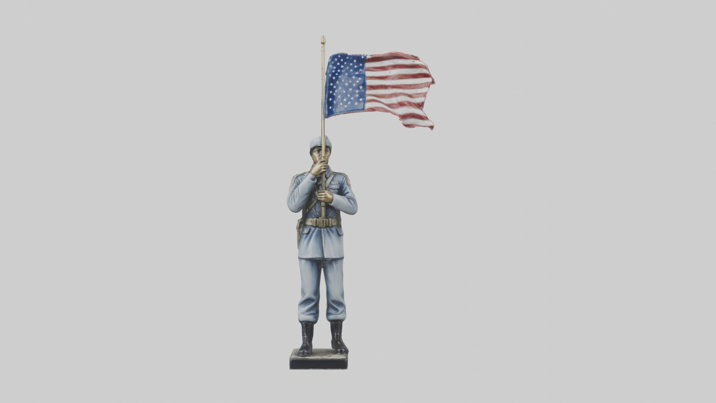 Soldier Carrying Flag Model 3D model
