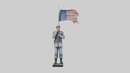 Soldier Carrying Flag Model 3D model