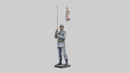 Soldier Carrying Flag Model 3D model