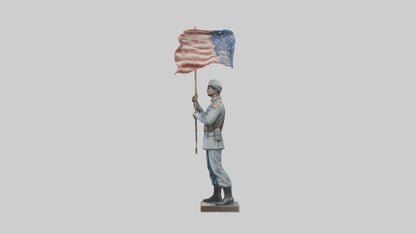 Soldier Carrying Flag Model 3D model