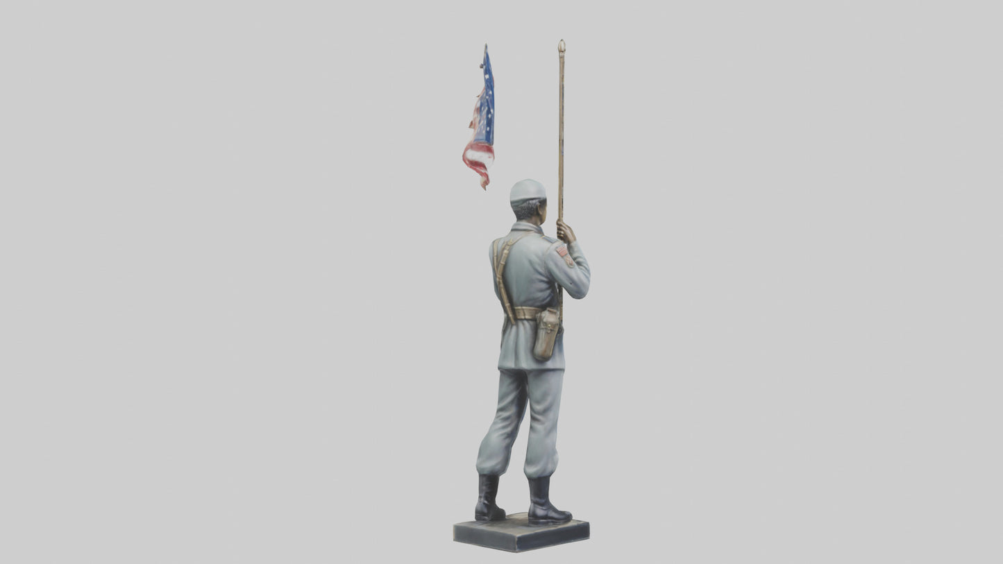 Soldier Carrying Flag Model 3D model
