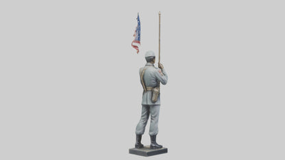 Soldier Carrying Flag Model 3D model