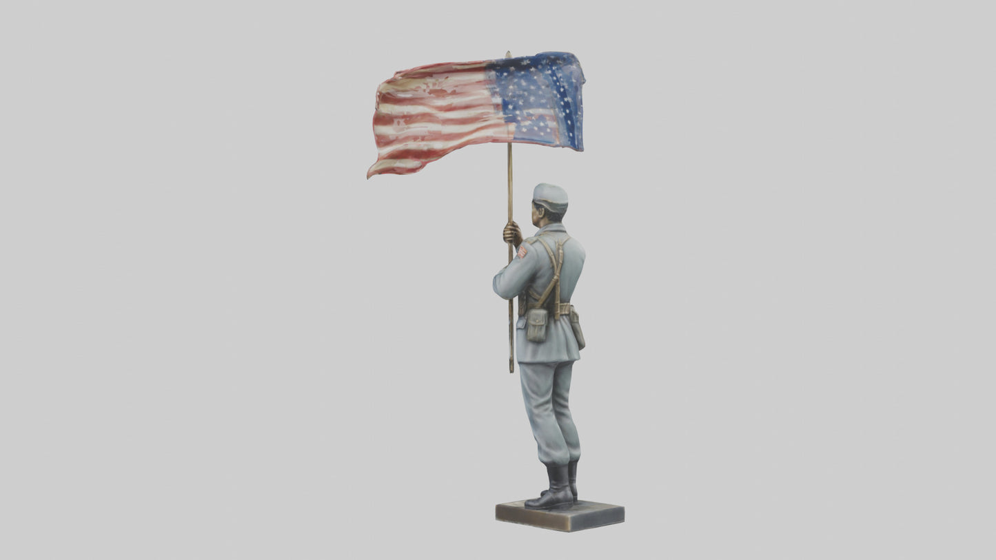 Soldier Carrying Flag Model 3D model