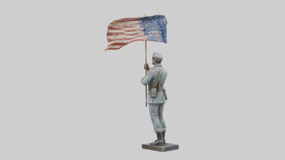 Soldier Carrying Flag Model 3D model