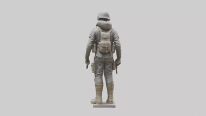 Soldier in Full Gear Statue model 3D model