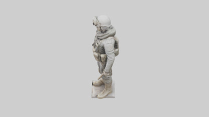 Soldier in Full Gear Statue model 3D model