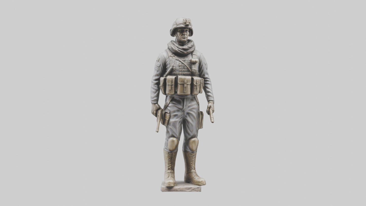 Soldier in Full Gear Statue model 3D model