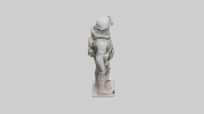 Soldier in Full Gear Statue model 3D model