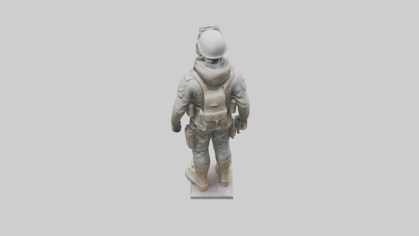 Soldier in Full Gear Statue model 3D model
