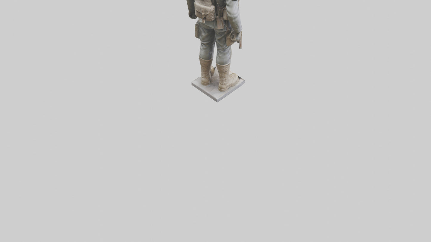 Soldier in Full Gear Statue model 3D model