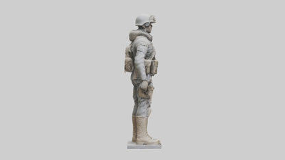 Soldier in Full Gear Statue model 3D model