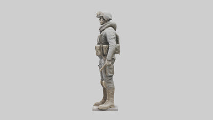 Soldier in Full Gear Statue model 3D model
