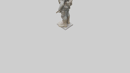 Soldier in Full Gear Statue model 3D model