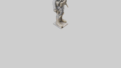 Soldier in Full Gear Statue model 3D model