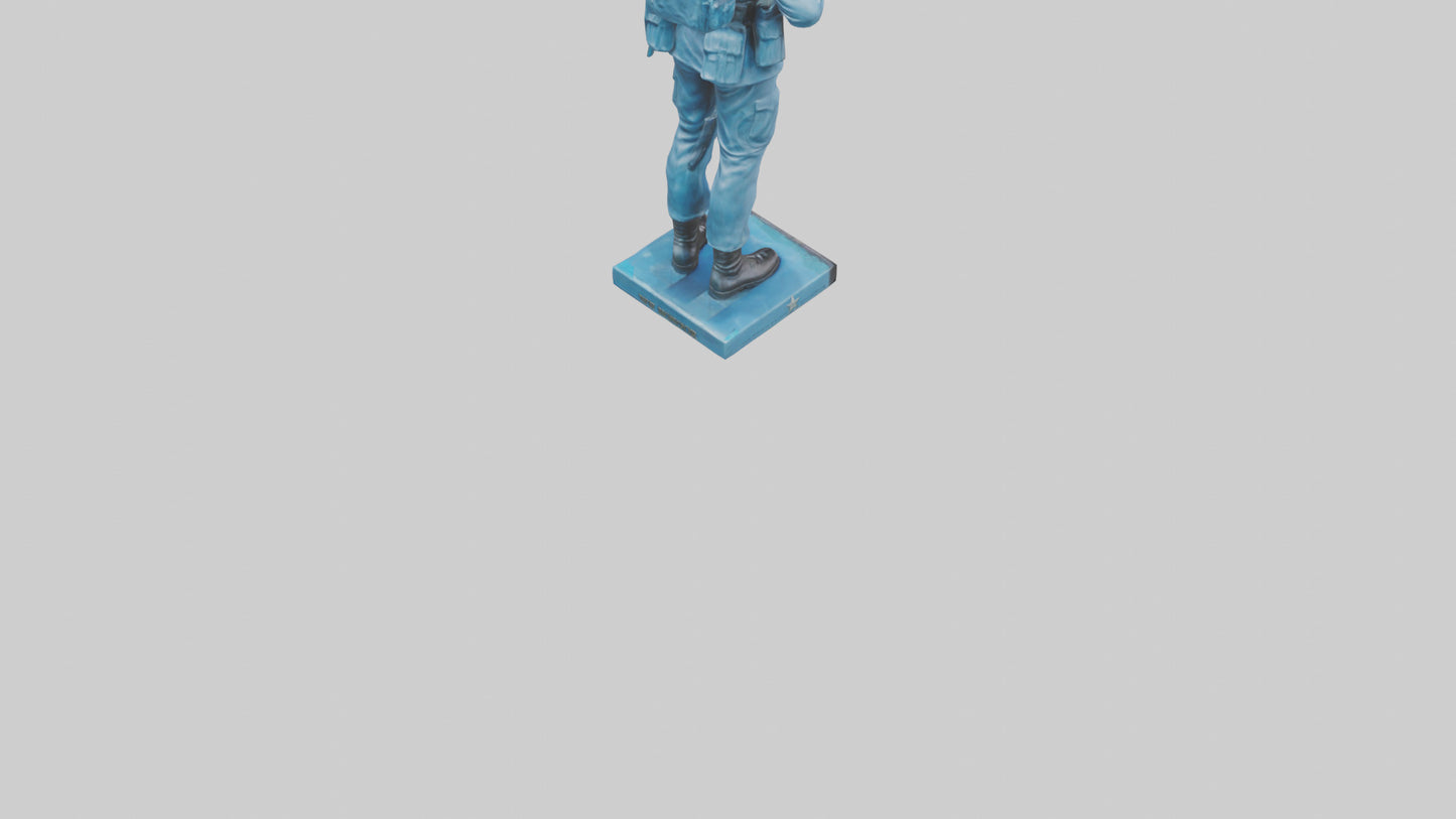 Soldier Marching into Battle Sculpture model 3D model