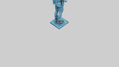 Soldier Marching into Battle Sculpture model 3D model