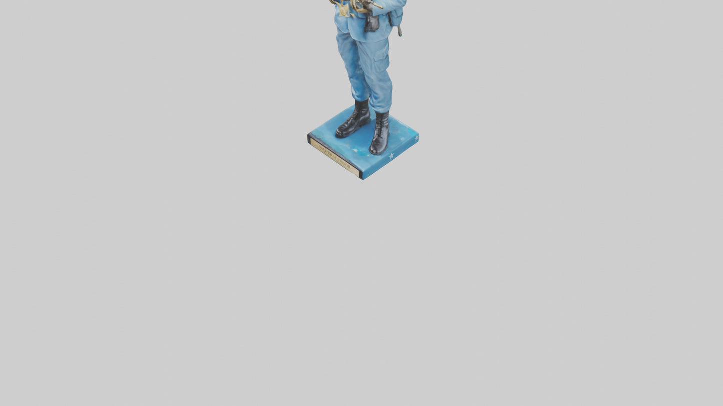 Soldier Marching into Battle Sculpture model 3D model