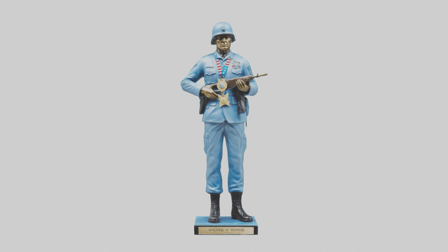 Soldier Marching into Battle Sculpture model 3D model