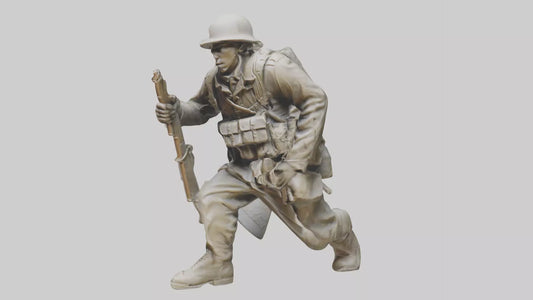 Soldier Marching into Battle Sculpture model 3D model