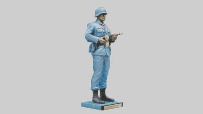 Soldier Marching into Battle Sculpture model 3D model