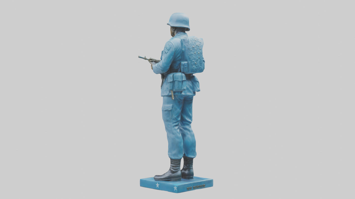 Soldier Marching into Battle Sculpture model 3D model