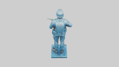 Soldier Marching into Battle Sculpture model 3D model