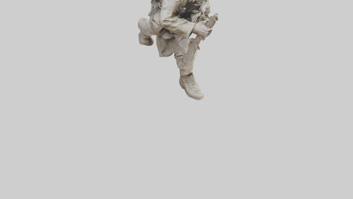 Soldier Marching into Battle Sculpture model 3D model