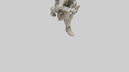 Soldier Marching into Battle Sculpture model 3D model