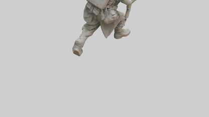 Soldier Marching into Battle Sculpture model 3D model