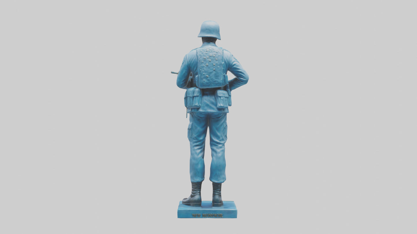 Soldier Marching into Battle Sculpture model 3D model