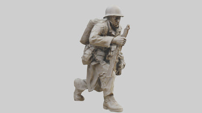 Soldier Marching into Battle Sculpture model 3D model