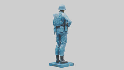 Soldier Marching into Battle Sculpture model 3D model