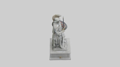 Soldier with Sword and Shield Statue model 3D model