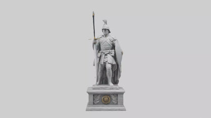 Soldier with Sword and Shield Statue model 3D model