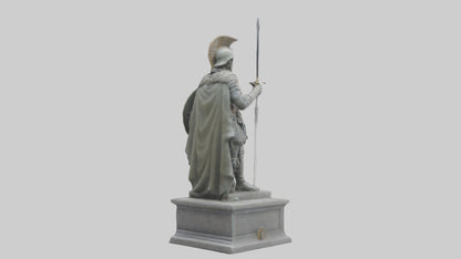 Soldier with Sword and Shield Statue model 3D model