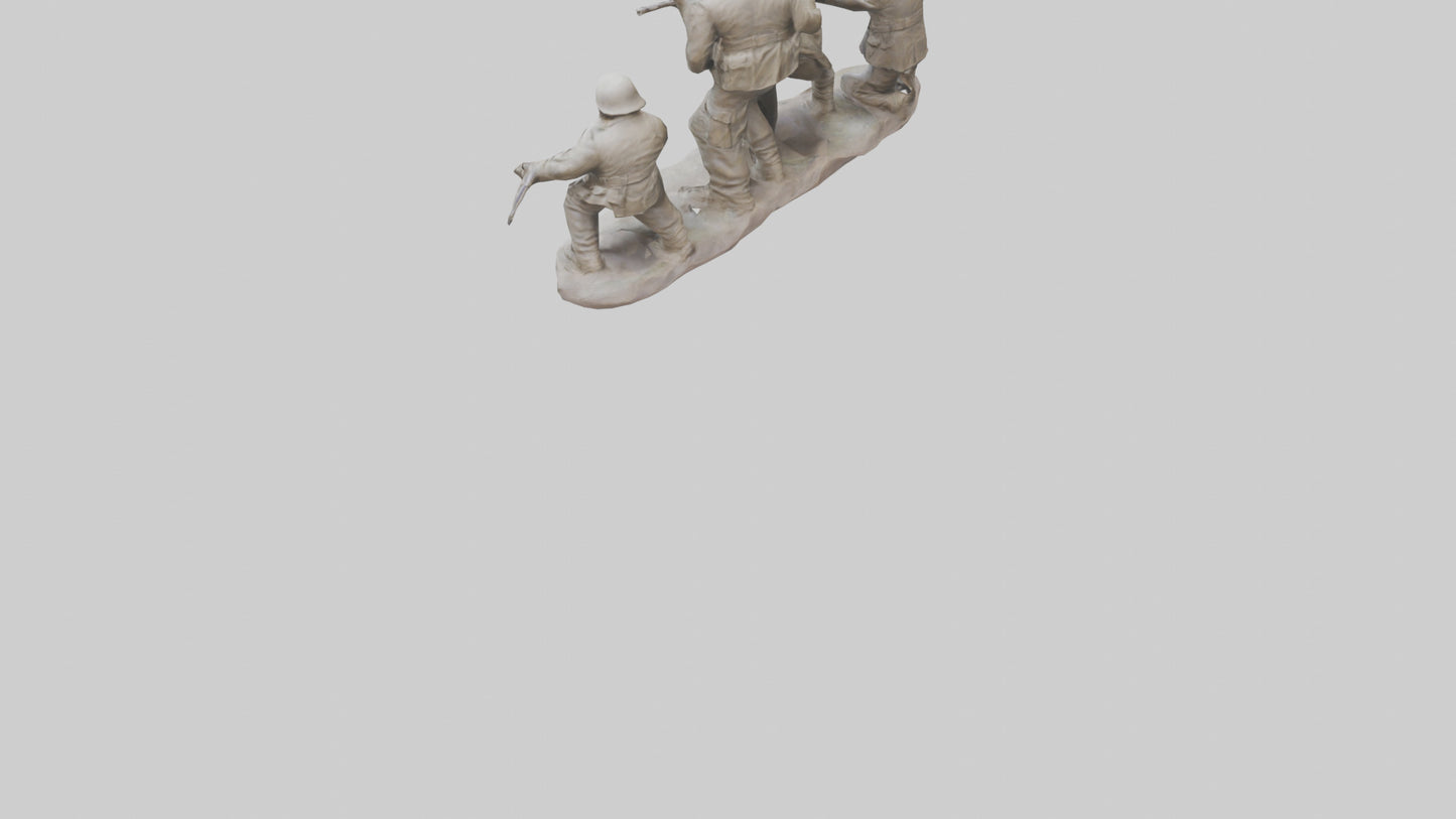 Soldiers Last Stand Sculpture model 3D model