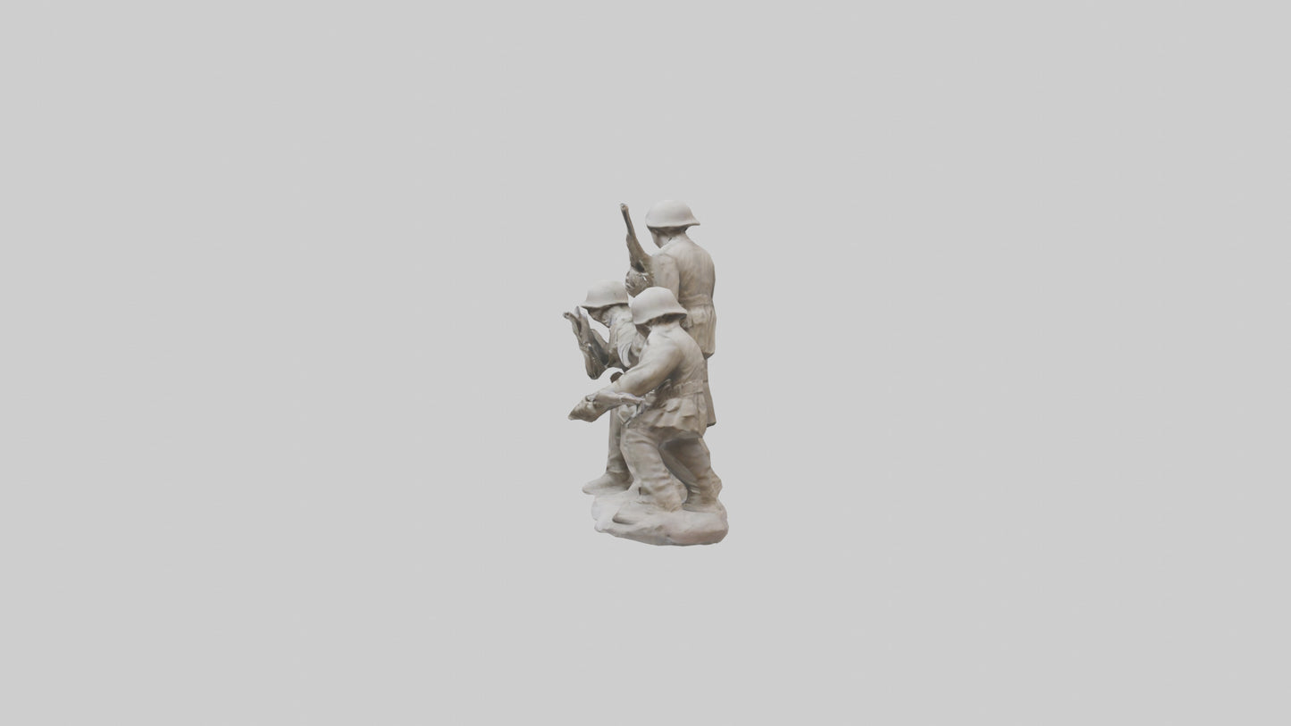 Soldiers Last Stand Sculpture model 3D model