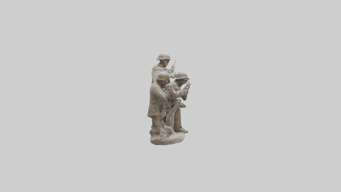 Soldiers Last Stand Sculpture model 3D model