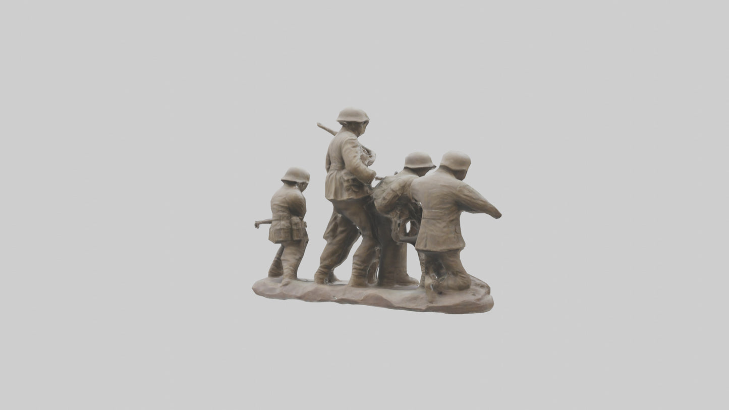 Soldiers Last Stand Sculpture model 3D model