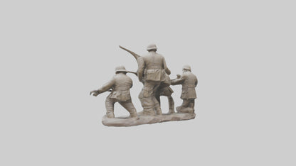 Soldiers Last Stand Sculpture model 3D model