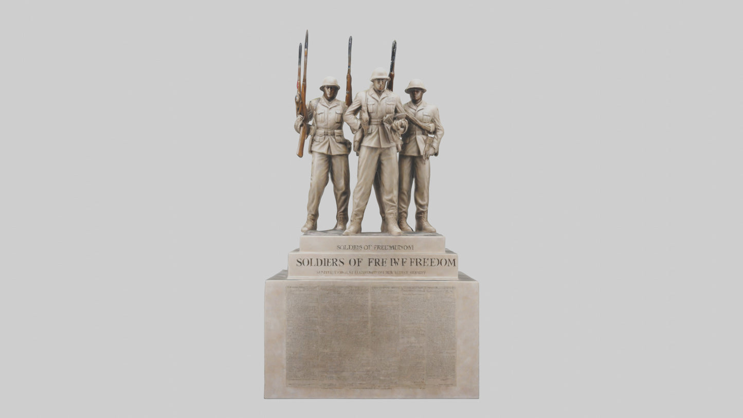 Soldiers of Freedom Statue model 3D model