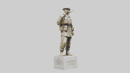 Soldiers Resolve Statue model 3D model