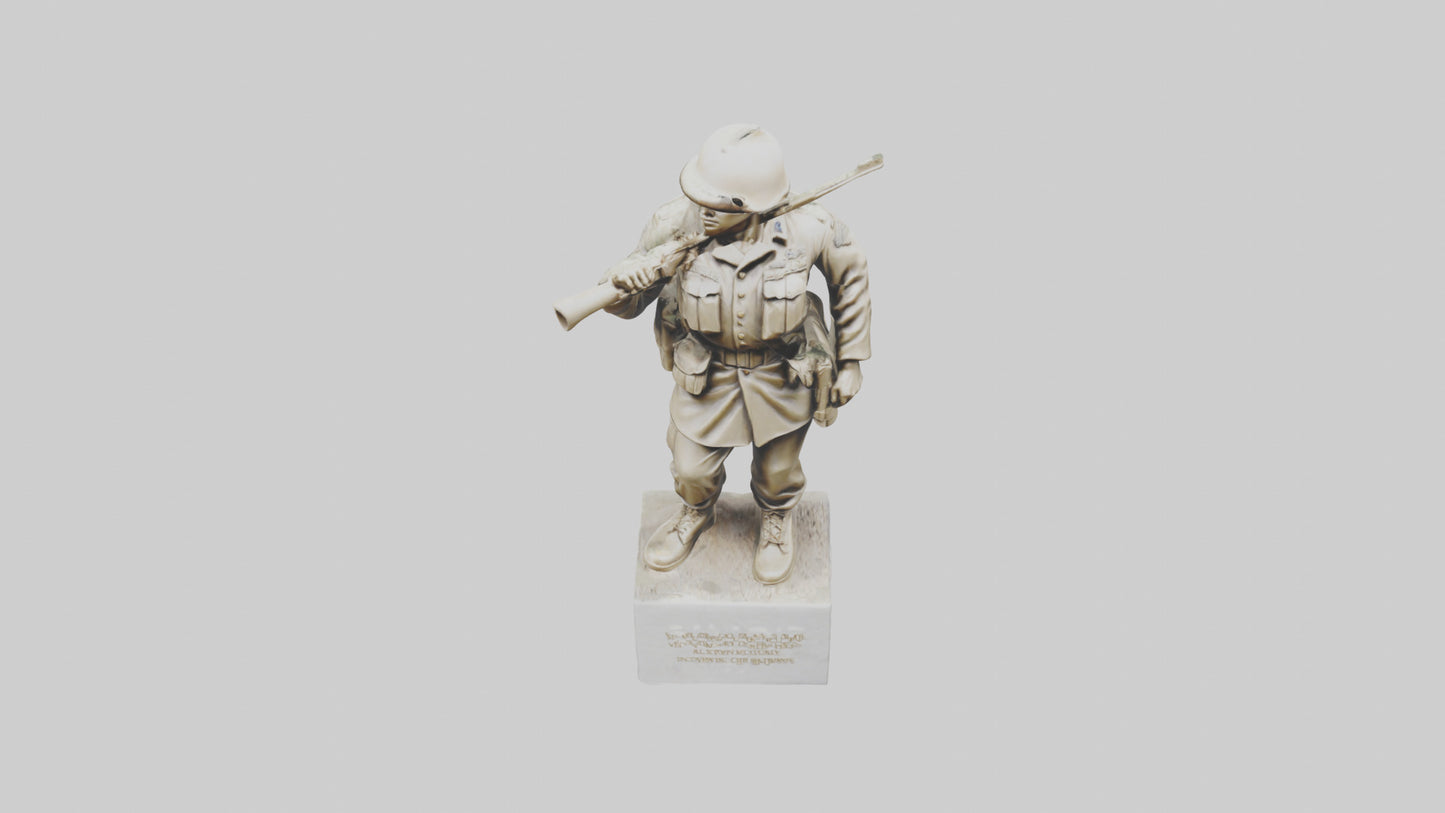 Soldiers Resolve Statue model 3D model
