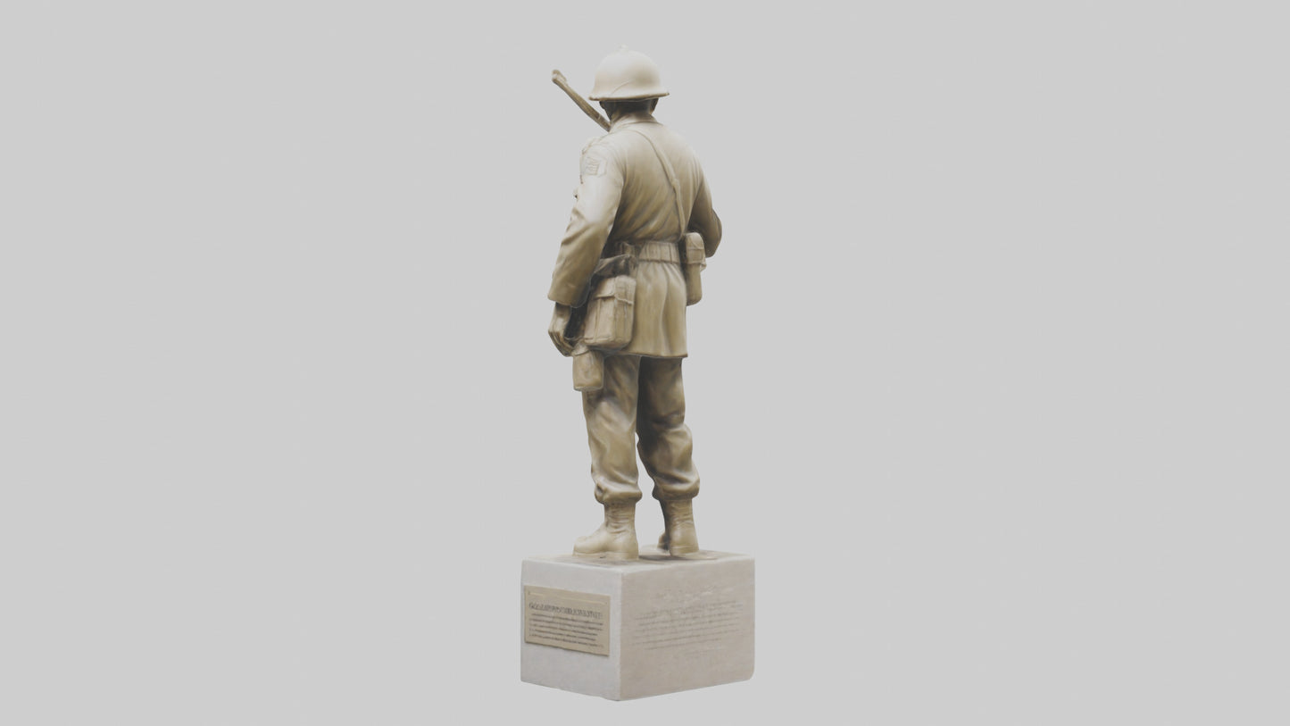 Soldiers Resolve Statue model 3D model